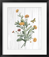 Botanical Bouquet on Wood IV Fine Art Print