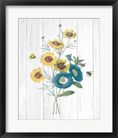 Botanical Bouquet on Wood II Fine Art Print