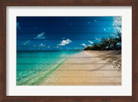 Cayman Islands Beach on Wood Fine Art Print