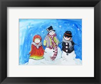 Snow Villagers Fine Art Print