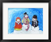 Snow Villagers Fine Art Print