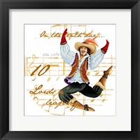 Ten Lords a-Leaping Framed Print