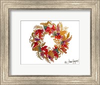 Christmas Wreath with Berries Fine Art Print