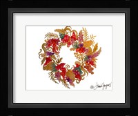 Christmas Wreath with Berries Fine Art Print
