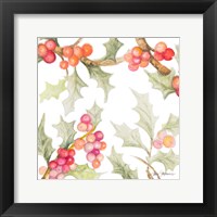 Watercolor Holly II Framed Print