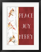 Peace Joy Merry Framed Print