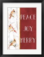 Peace Joy Merry Framed Print