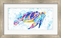 Vibrant Sea Turtle Fine Art Print