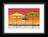 Tropical Umbrellas I Framed Print