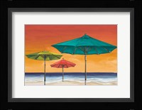 Tropical Umbrellas II Framed Print