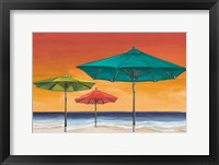 Tropical Umbrellas II Framed Print