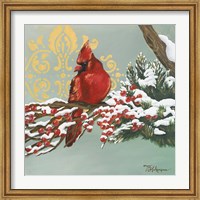 Winter Red Bird I Fine Art Print