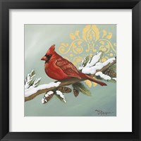 Winter Red Bird II Framed Print