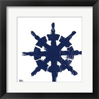 Coastal Navy on White IV Framed Print