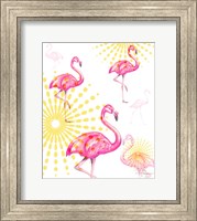 Fashion Flamingos Burst I Fine Art Print