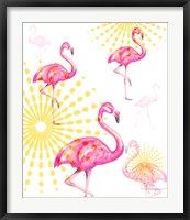 Fashion Flamingos Burst I Fine Art Print