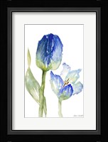 Teal and Lavender Tulips I Fine Art Print