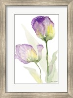 Teal and Lavender Tulips II Fine Art Print
