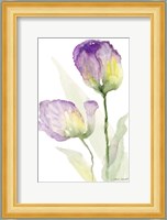 Teal and Lavender Tulips II Fine Art Print