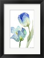 Teal and Lavender Tulips III Fine Art Print