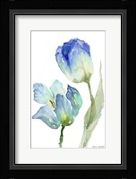 Teal and Lavender Tulips III Fine Art Print