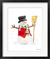 Watercolor Snowman I Fine Art Print