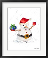 Watercolor Snowman II Fine Art Print