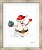 Watercolor Snowman II Fine Art Print