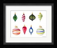 Christmas Ornaments Watercolor I Fine Art Print