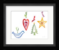 Modern Christmas Ornaments Fine Art Print