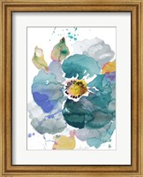 Watercolor Modern Blue Poppy Fine Art Print