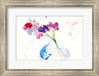Colorful Flowers in Clear Vase II Fine Art Print