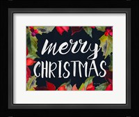 Poinsettias and Greetings I Fine Art Print