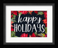 Poinsettias and Greetings II Fine Art Print