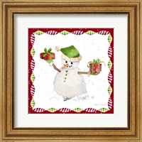 Christmas Snowman I Fine Art Print
