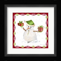 Christmas Snowman I Fine Art Print