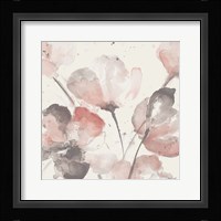 Neutral Pink Floral I Framed Print