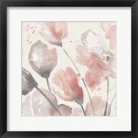Neutral Pink Floral II Framed Print