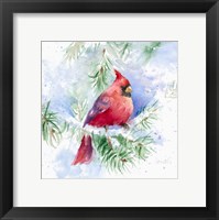 Cardinal in Snowy Tree Fine Art Print