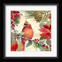 Cardinal and Pinecones II Fine Art Print