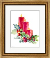 Candles with Holly Fine Art Print