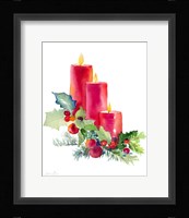 Candles with Holly Fine Art Print