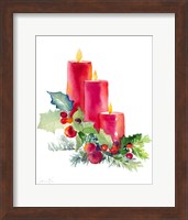 Candles with Holly Fine Art Print