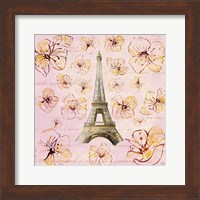 Golden Paris on Floral I Fine Art Print