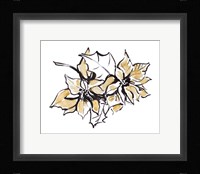 Poinsettias with Gold I Fine Art Print