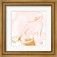 Seated Woman Rose Gold Fine Art Print