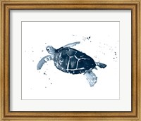 Navy Ink Turtle I Fine Art Print