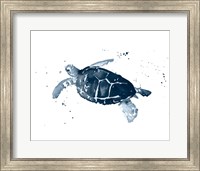 Navy Ink Turtle I Fine Art Print