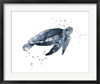 Navy Ink Turtle II Fine Art Print