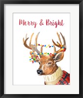 Merry and Bright Reindeer Fine Art Print